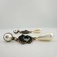Evil Eye Rhinestone Pearl Drop Dangle Earrings - Earrings - A+ Stuff