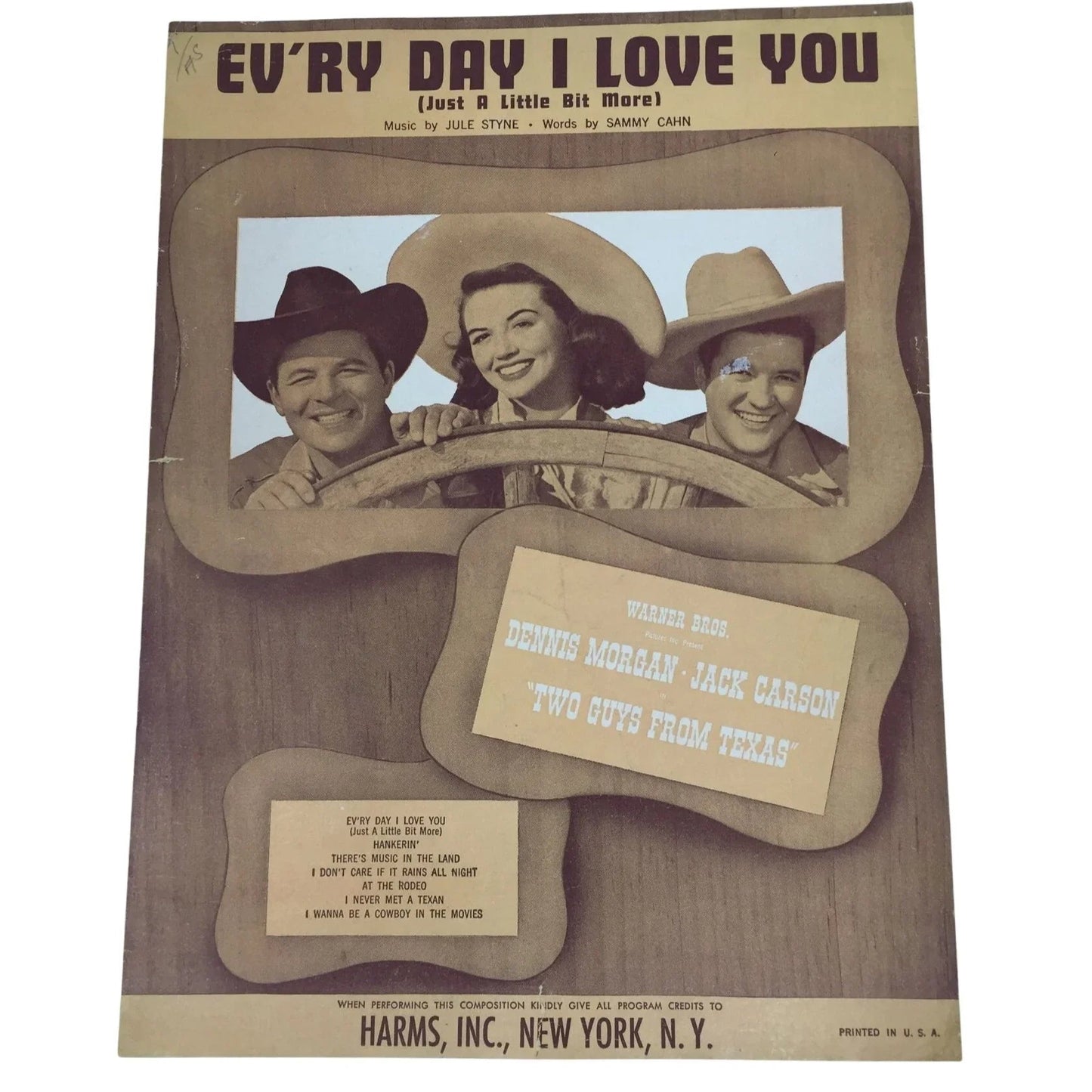 ''Ev'ry Day I Love You (Just a little bit more)'' Vintage Sheet music - A+ Stuff - sheet music - A+ Stuff
