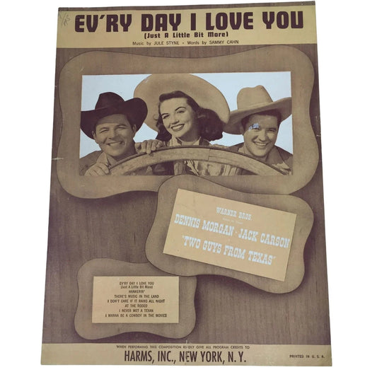 ''Ev'ry Day I Love You (Just a little bit more)'' Vintage Sheet music - A+ Stuff - sheet music - A+ Stuff