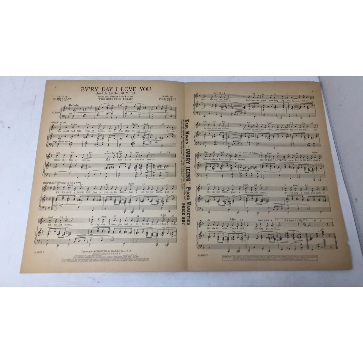 ''Ev'ry Day I Love You (Just a little bit more)'' Vintage Sheet music - A+ Stuff - sheet music - A+ Stuff