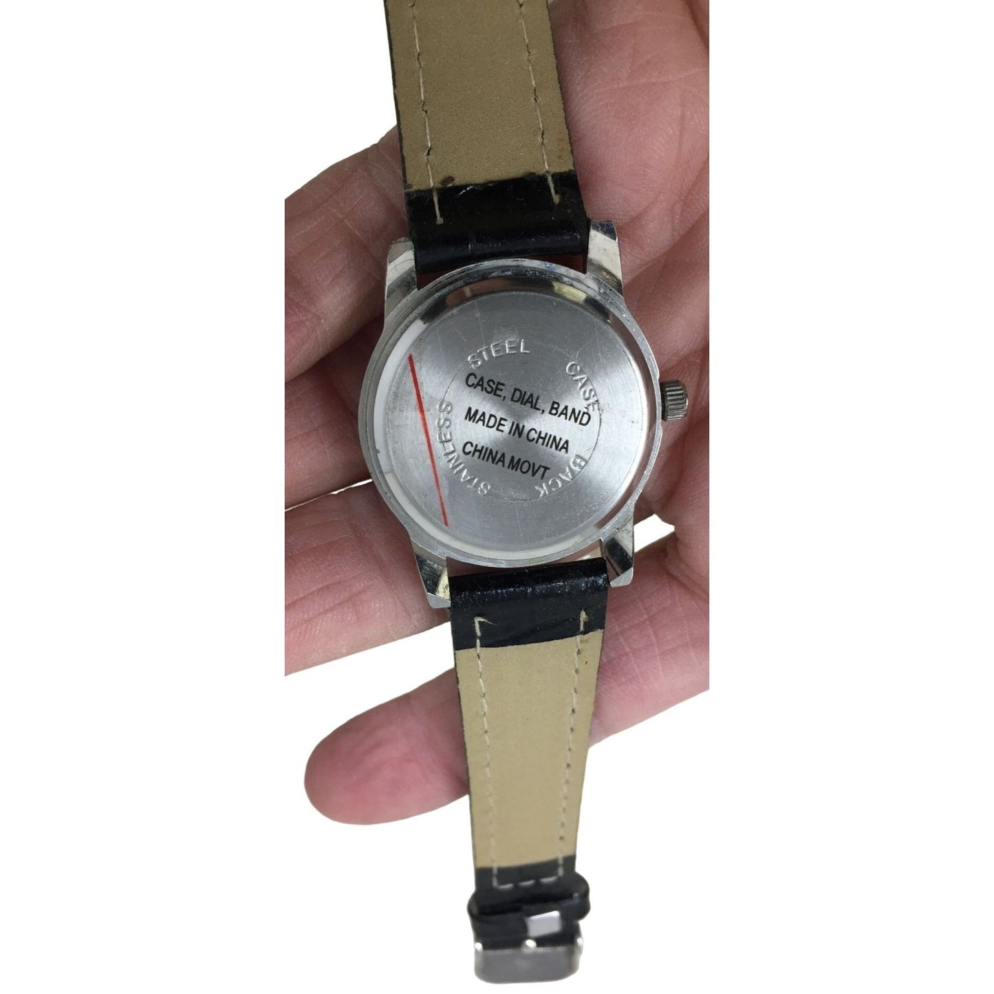 Quartz Stainless Steel Wrist Watch with Leather Band - Made in china