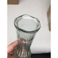 Short 6'' tall Ribbed Clear Glass Bud Vase