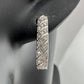 Beautiful 1/4 Carats Diamond Wave Hoop Earrings - Sterling Silver - Natural Diamonds