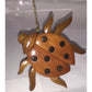 Brown Wood Carved LADYBUG CHRISTMAS ORNAMENT