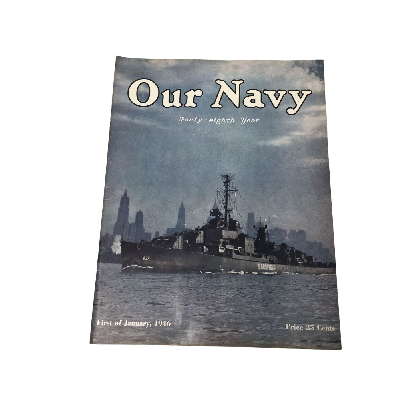 Our Navy Forty-Eighth Year First of January, 1946 Vintage Magazine