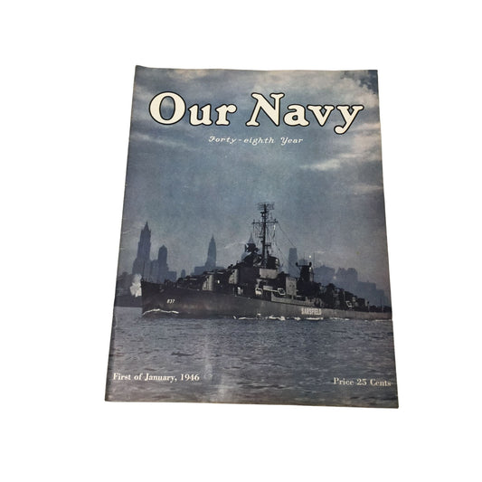 Our Navy Forty-Eighth Year First of January, 1946 Vintage Magazine