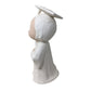 Partially Painted Ceramic Student Graduate Wearing Cap and Gown, Holding Diploma- Ceramic Figure About 7.25 inches tall