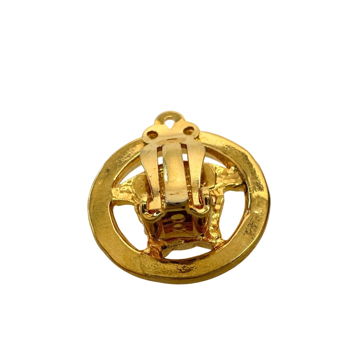 Gianni Versace Medusa Gold Plated Clip-On Earrings