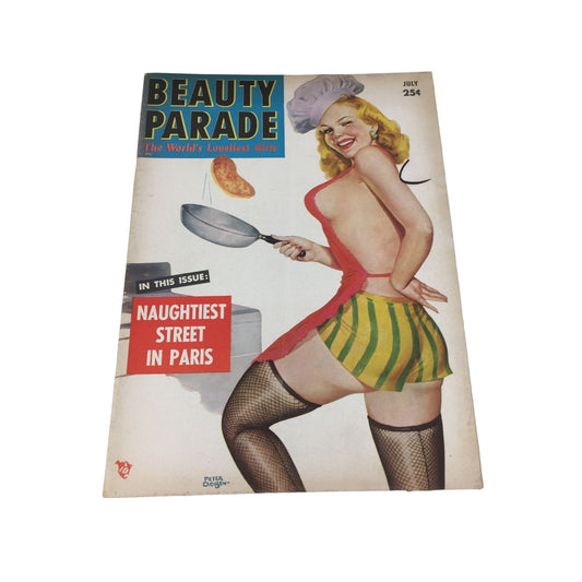 Beauty Parade Magazine July 1952 -  Classic Pulp Pin-up Beauty Collectible - GREAT FIND!