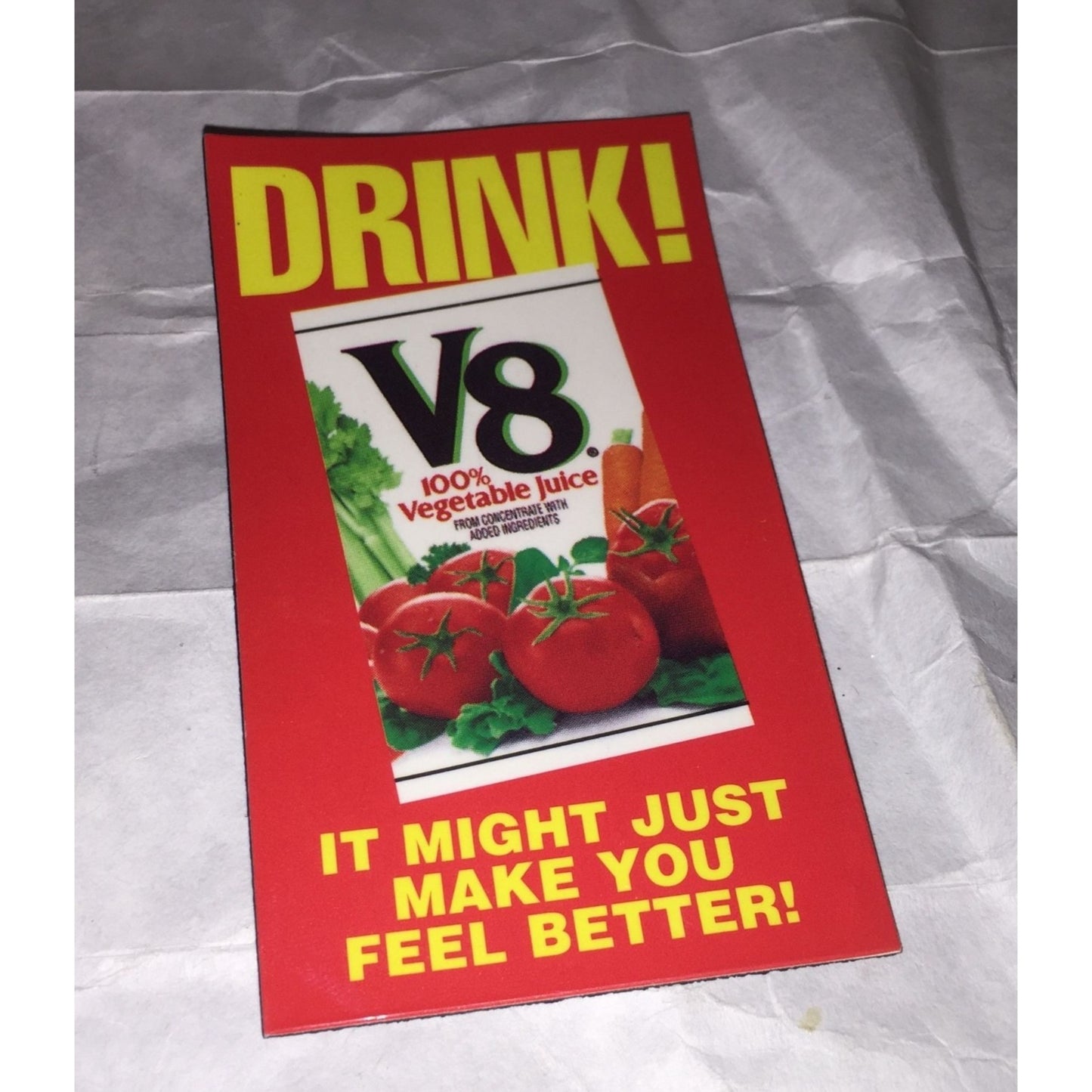 Vintage V8 100% Vegetable Juice Refrigerator Magnet