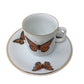 Teacup and Saucer Set with Butterflies Printed on Both