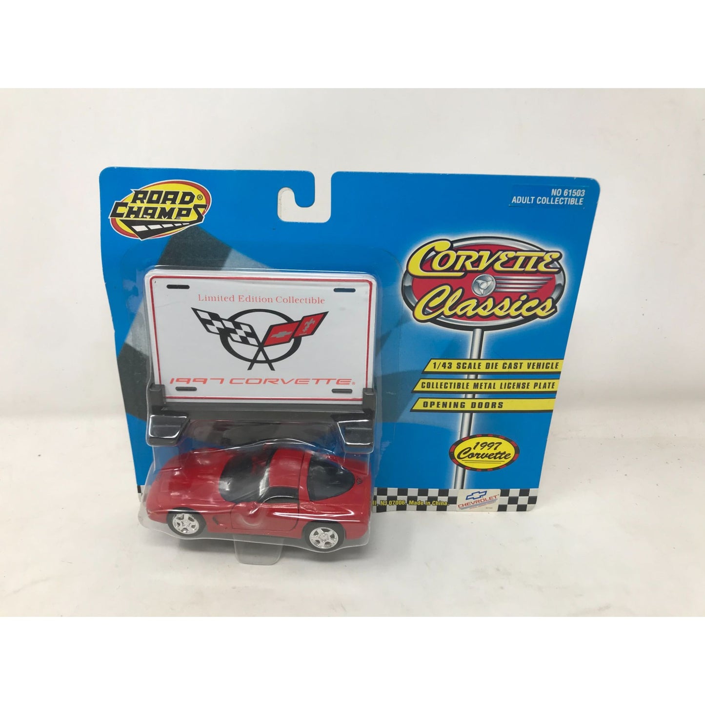 1997 Corvette (Red) - ROAD CHAMPS American Classic Car 1:43 Die Cast