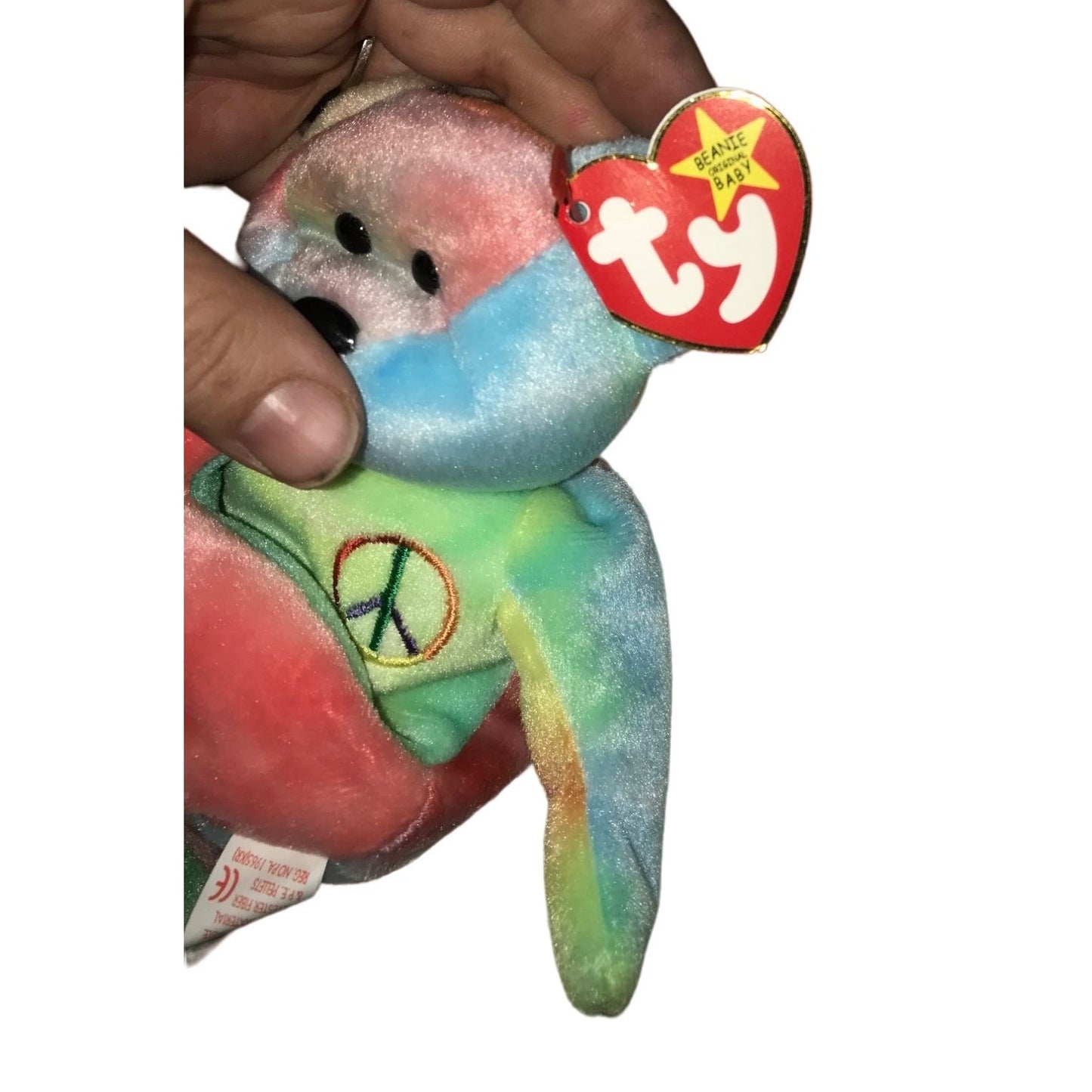 TY The Beanie Babies Collection Original "Peace" Feb. 1, 1996 Bear