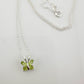 Pretty Natural Green Peridot Butterfly Necklace