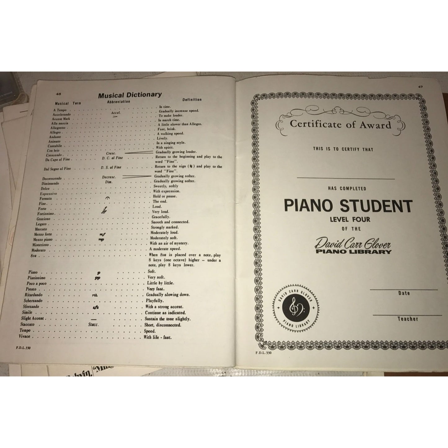 Vintage Piano Sheet Music (Primer Level, Level 3-4) Christmas Music/Piano Student