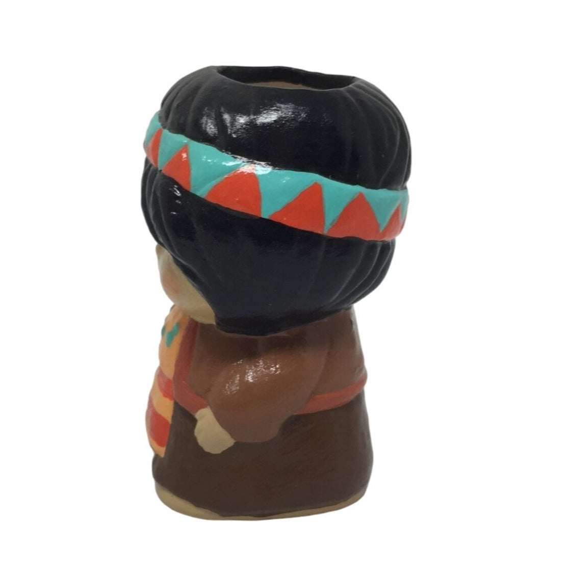 Vintage Collectible Native American Figurine/Candle Holder (2.5" tall)