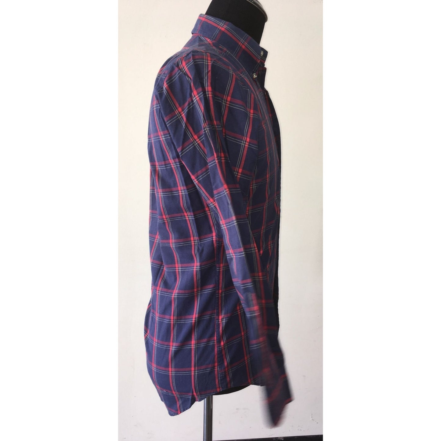 Mens Size Small Chaps Ralph Lauren Button Up Red/Blue Flannel Shirt