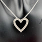 Beautiful Heart Necklace w Natural Diamonds in Illusion Settings