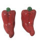 Small Red Chili Peppers Salt and Pepper Shaker Set- Red and Green