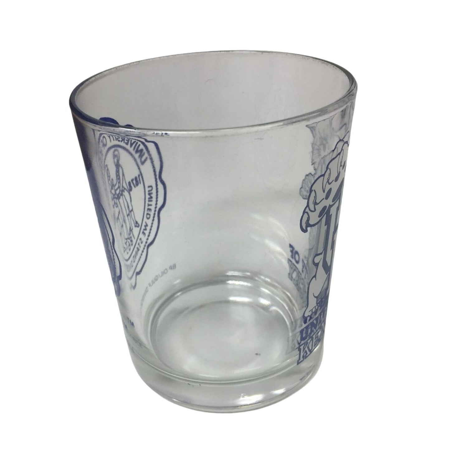 University of Kentucky (UK) "United We Stand Divided We Fall" Clear Glass Cup