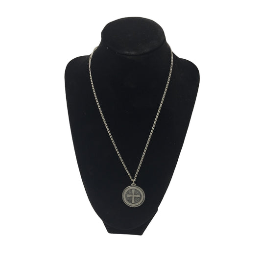 Men's Pewter Chain Necklace with A Cross Pendant