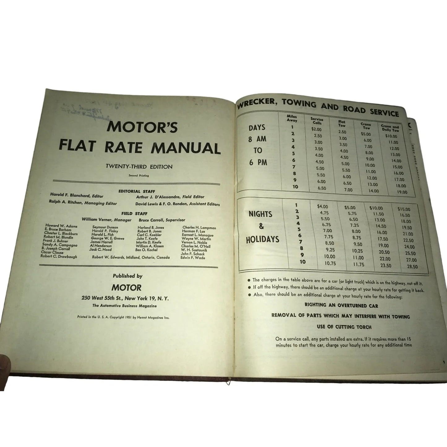 Motors Flat Rate Manual Keep Em Rolling with Motors Manuals Vintage Book - A+ Stuff