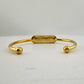 Denim Quartz Semi-Precious 18K Yellow Gold Ion Plated Bangle