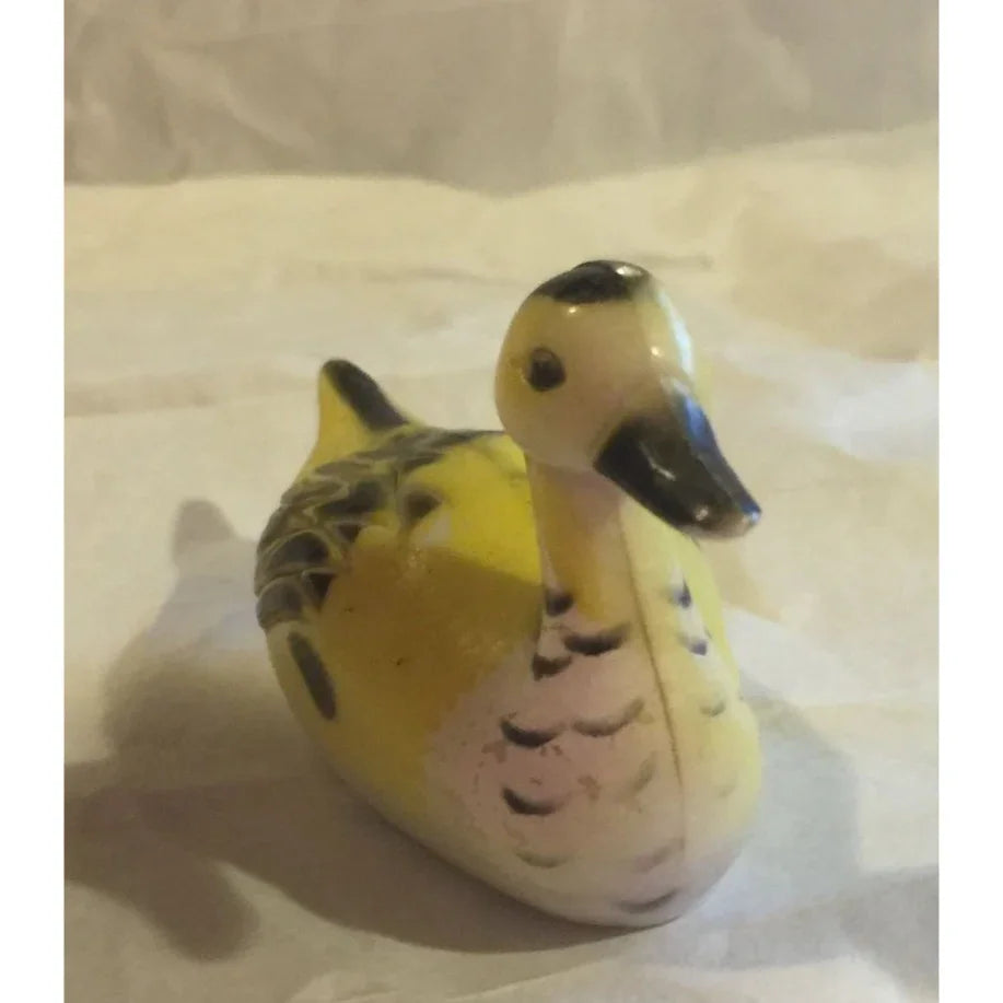 Vintage Yellow/Black Duck Pencil Sharpener Figurine - A+ Stuff