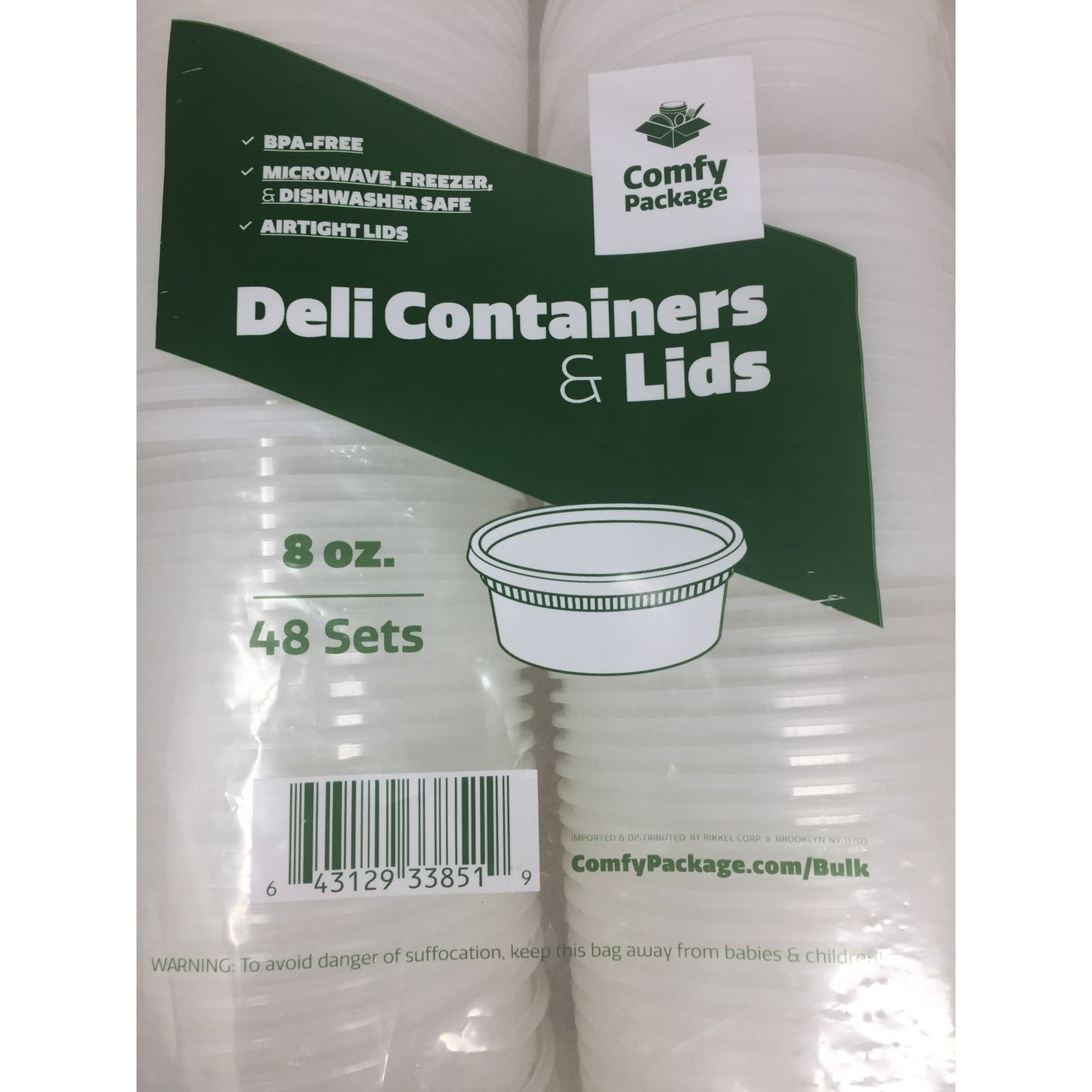 Deli Containers And Lids 8 oz- 48 Sets New in Packaging