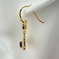 Pretty Teardrop Purple African Amethyst Earrings with Detailing and Gold Overlay