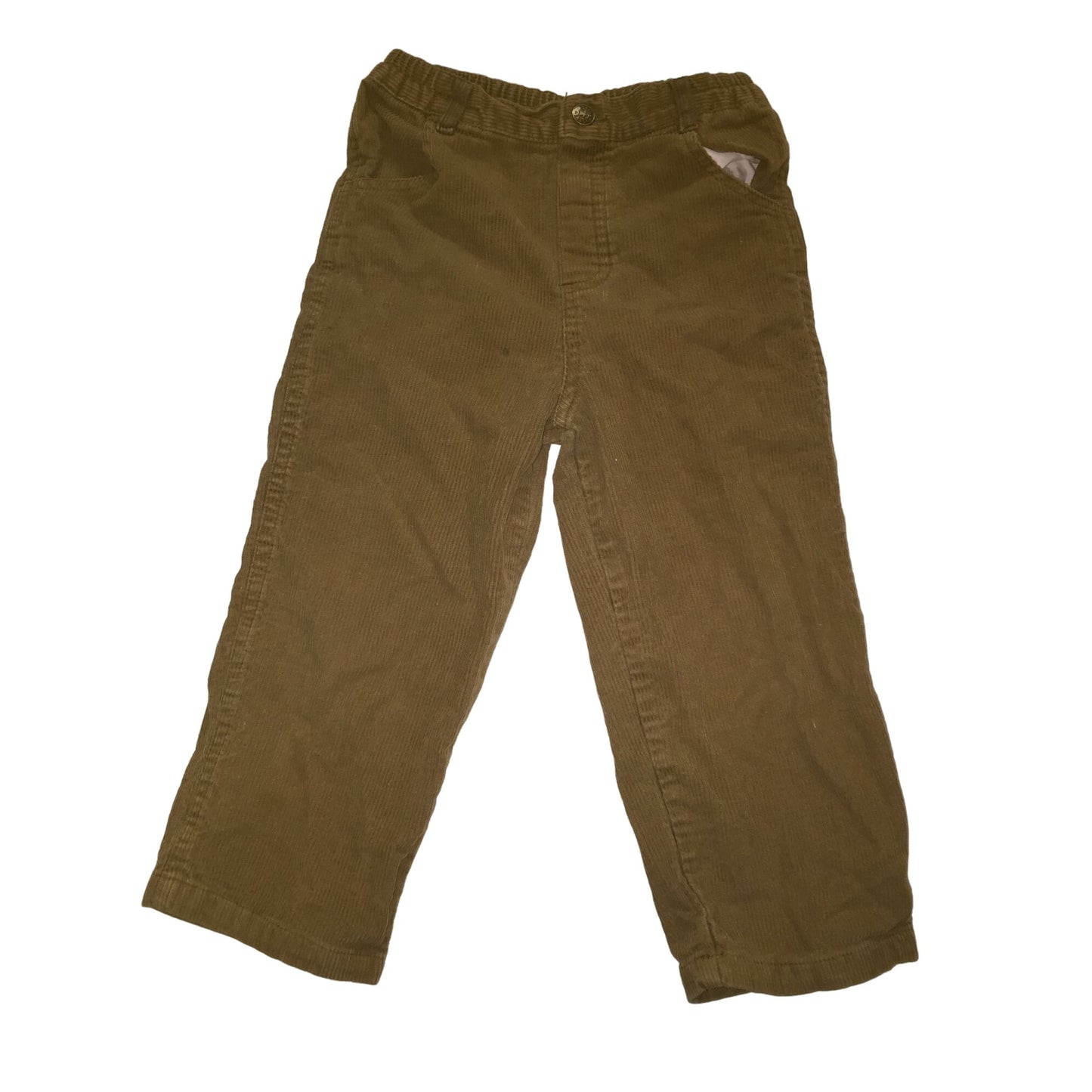 Boys Cotton Brown Pants With Pockets Size 4T