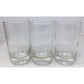 Set of 3 Clear Glass 4" Tall Drinking Glasses