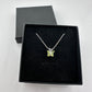 Pretty Natural Green Peridot Butterfly Necklace