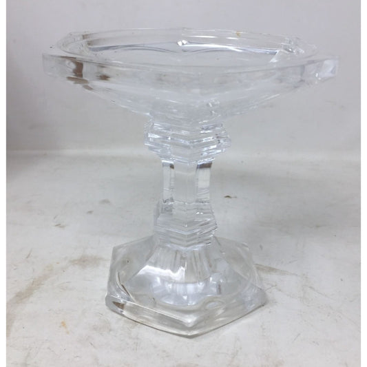 Clear Crystal Glass Footed Pedestal Dish/Bowl