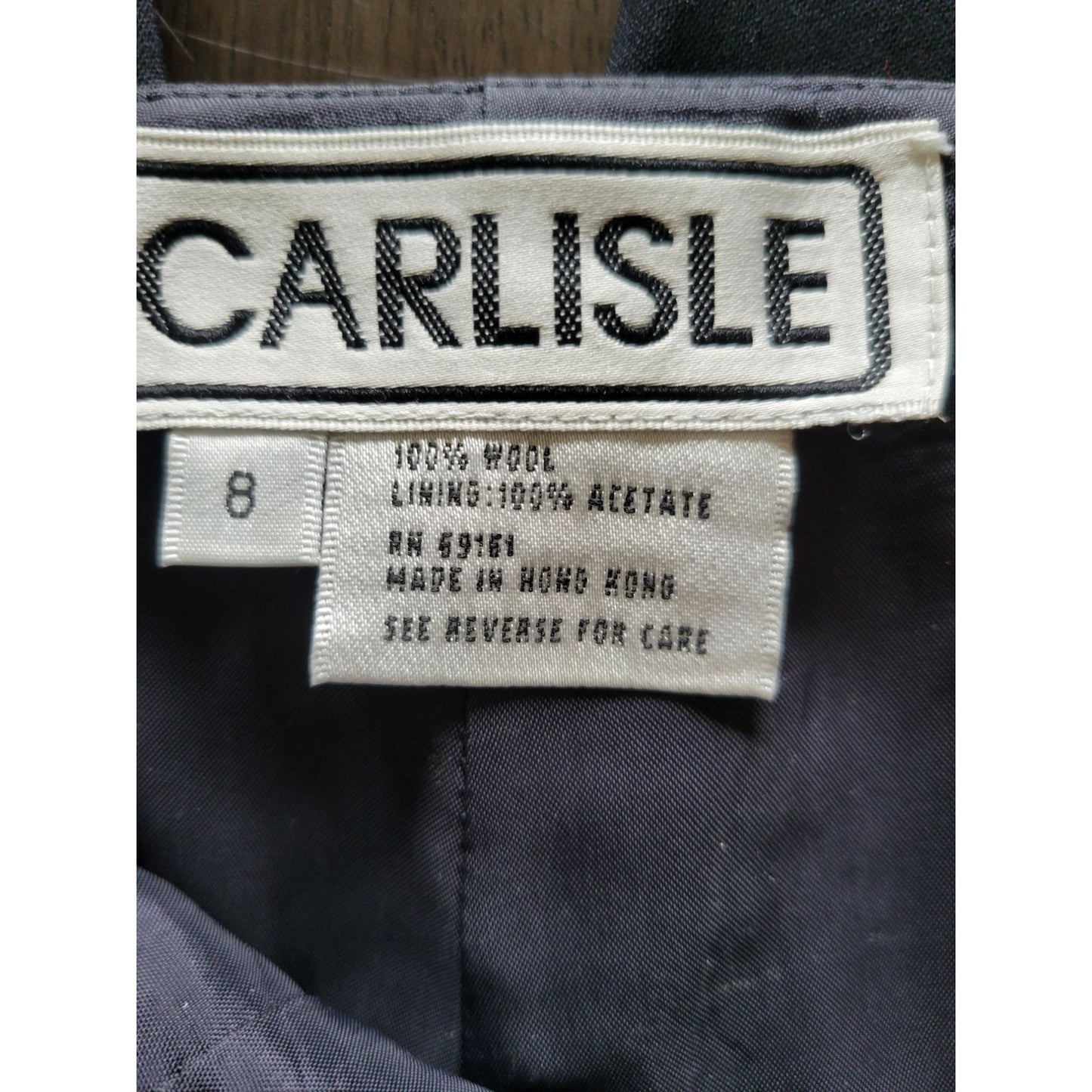 Womens Carlisle Size 8 Navy Blue Pants with Pockets