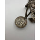 Antique Button Hole Chained Adornment with 1876 Norway Coins & Initials