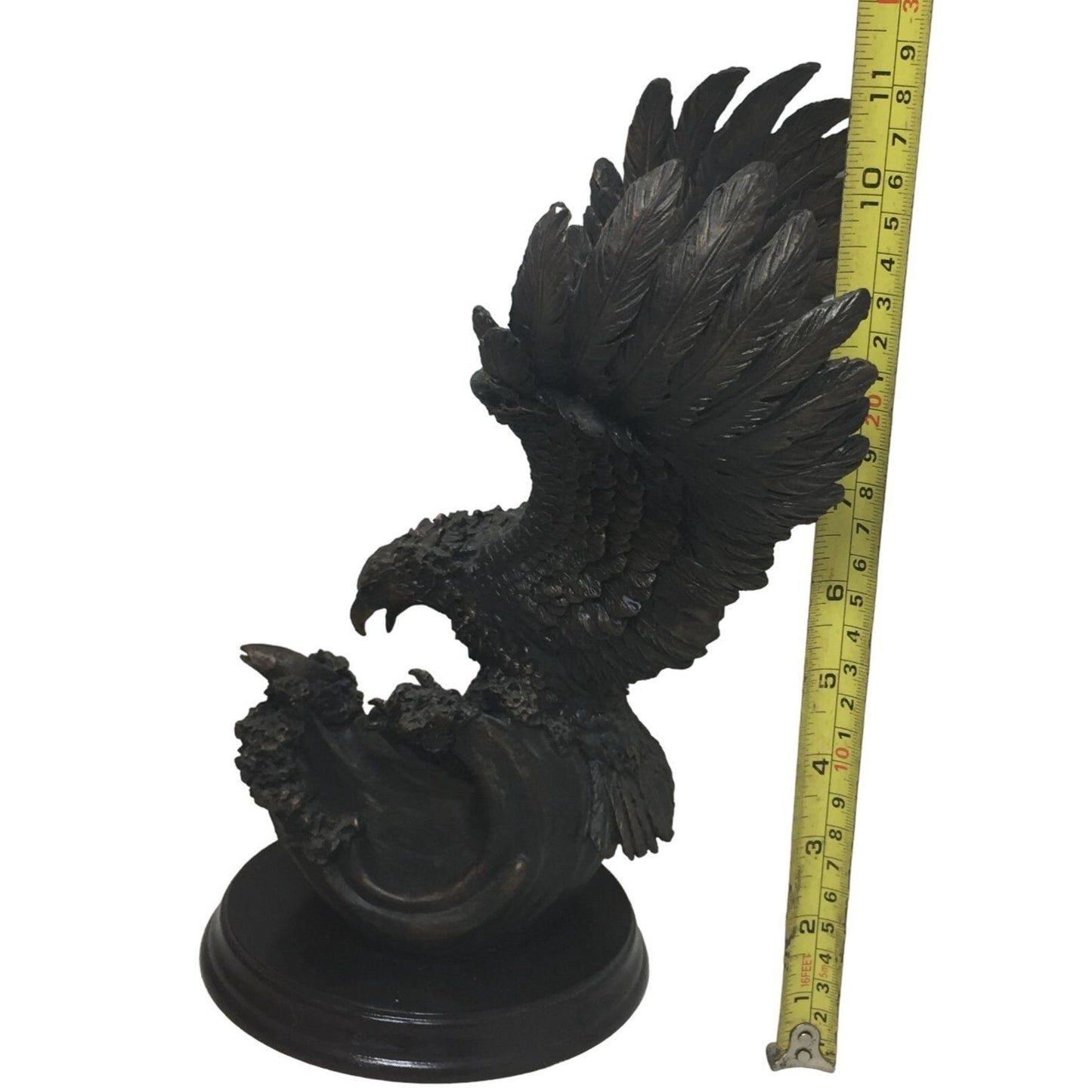 Majestic American Bald Eagle Skimming Over Water to Catch Fish Sculpture Figurine/Statue