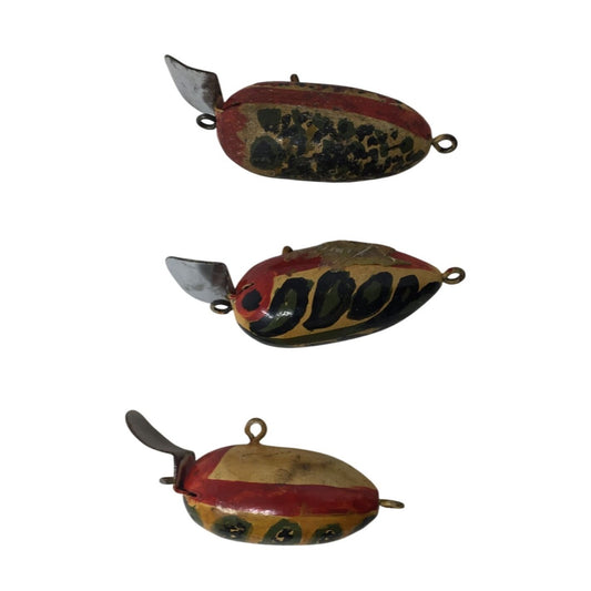 Three Vintage Colorful Fishing Lures