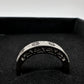 Natural Black and White Diamond Band Ring - size 7.25 --  A+ Stuff