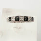 Natural Black and White Diamond Band Ring - size 7.25 --  A+ Stuff