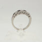Natural Black and White Diamond Band Ring - size 7.25 --  A+ Stuff