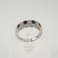 Natural Black and White Diamond Band Ring - size 7.25 --  A+ Stuff