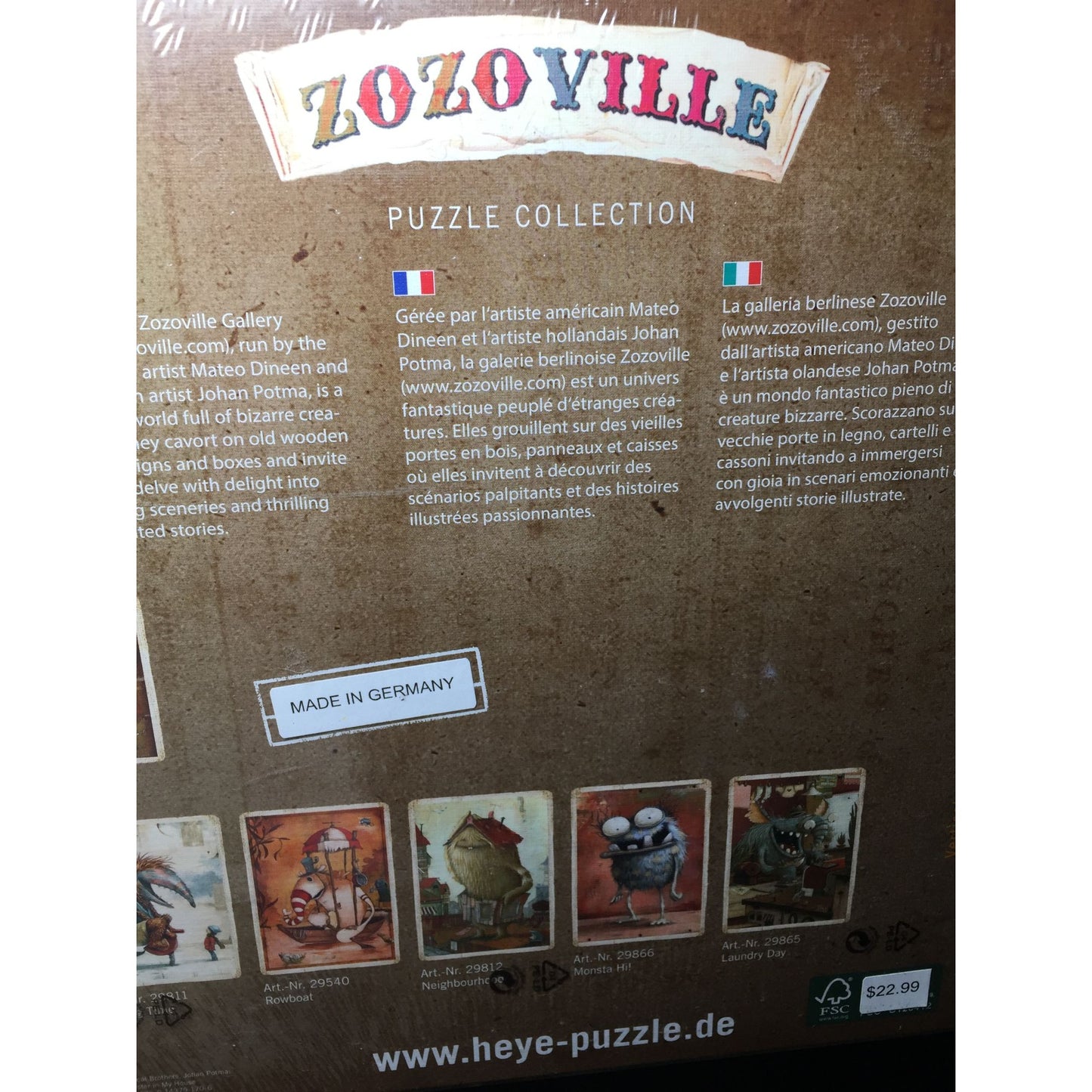 ZOZOVILLE Heye Puzzle 1000 Pieces - New