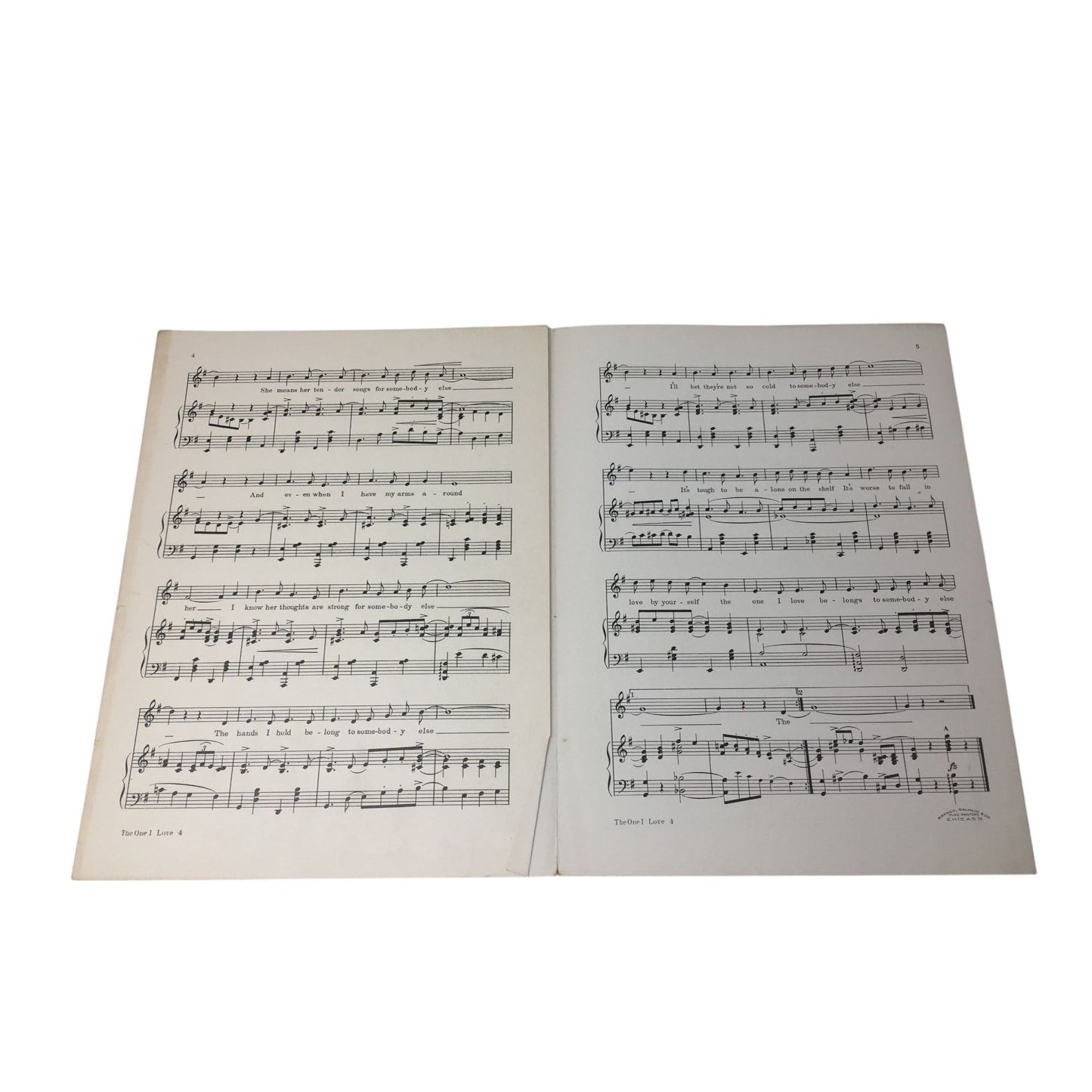 Sheet Music for the Popular Song "The One I Love (Belongs to Somebody Else)" A+ Stuff  A+ Stuff SHEET MUSIC