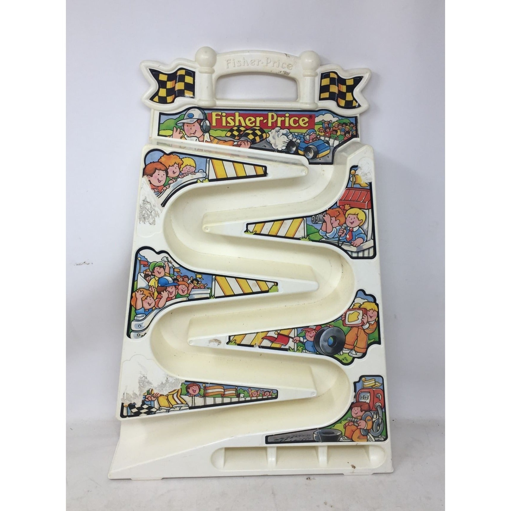 Fisher Price Tumbling Racers 1991 Vertical Race Car Track Fisher Price  A+ Stuff vintage toy