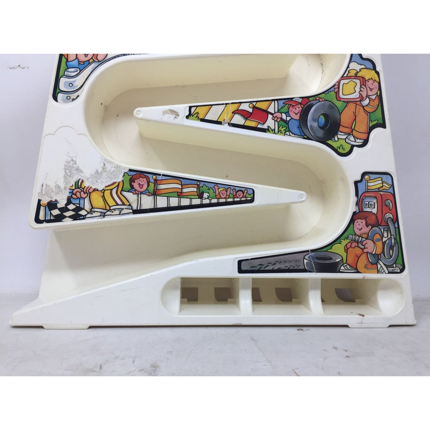 Fisher Price Tumbling Racers 1991 Vertical Race Car Track Fisher Price  A+ Stuff vintage toy