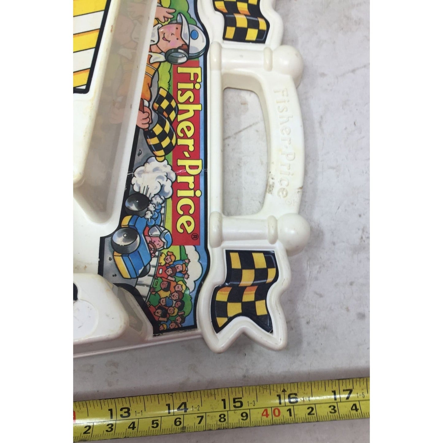 Fisher Price Tumbling Racers 1991 Vertical Race Car Track Fisher Price  A+ Stuff vintage toy