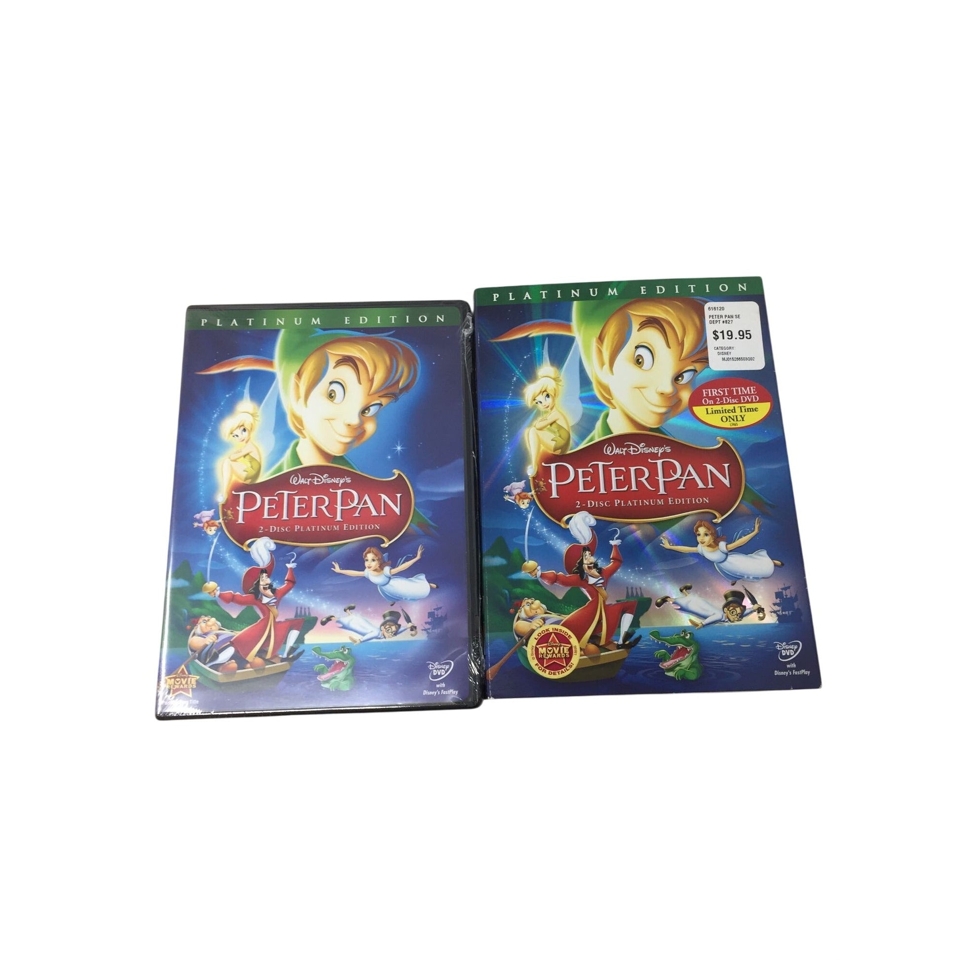 Walt Disney's Peter Pan 2-Disc Platinum Edition DVD A+ Stuff  A+ Stuff DVDs & Videos