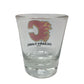 VINTAGE NHL CALGARY FLAMES 2.5" TALL SHOT GLASS