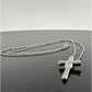 Beautiful Detailed 1/4 ct Diamond Cross Necklace - Sterling Silver